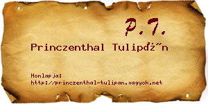 Princzenthal Tulipán névjegykártya